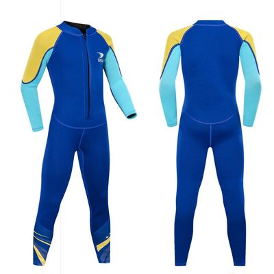 ZCCO Kids Wetsuit,2.5mm Neoprene Diving Suit for Teens,Full Body Swimsuit for Boys and Girls,Long Sleeve One Piece Wet Suit Perfect for Swimming, Surfing, and Water Sports (Bright Blue, XS)