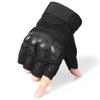 WTACTFUL Tactical Gloves Fingerless Half Finger Gloves for Driving Paintball Airsoft Riding Motorcycle Motorbike Hunting Cycling Work Men Women Size X-Large Black view 2