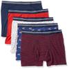 Amazon Essentials Men's Underwear Boxer Briefs, Comfortable Cotton, Tag-Free, Pack of 5, Anchor/Dog Print/Mini Stripe, X-Small view 1