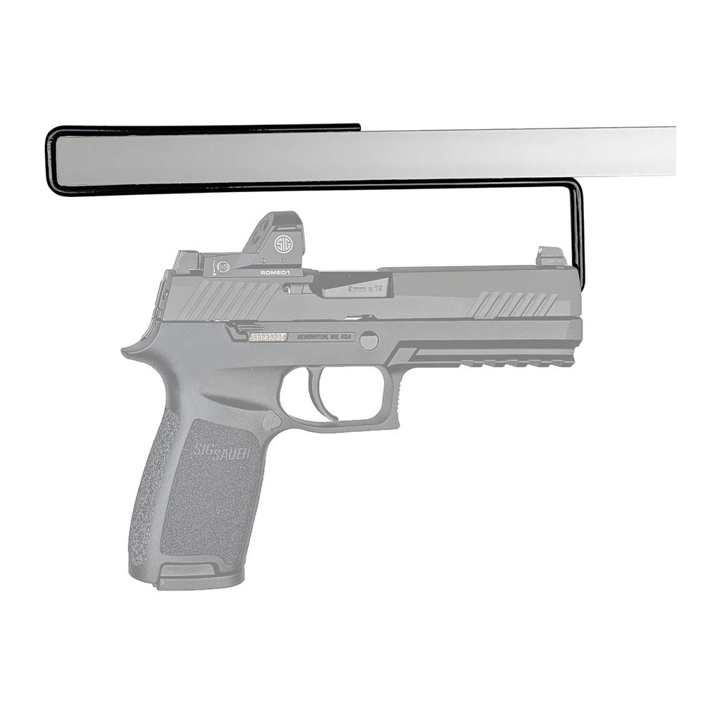Gun Storage Solutions Shelf Kickstands & Holders - Gun Rack, Organize Your Safe and Displays. Works for Pistols and Handguns .22 Cal and Larger (Carry Optic Handgun Hangers Pack of 2)