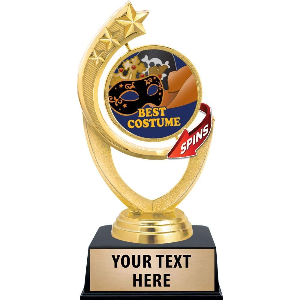 Crown Awards 6 1/4" Halloween Trophies, Comet Spinner Halloween Best Costume Trophy, 50 Pack