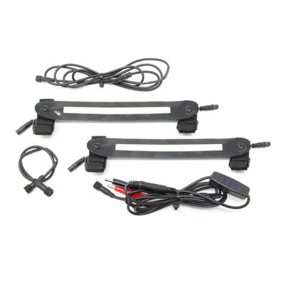 CLAM Flex-4 LED Light Kit 14463 560 Lumen Shelter Lighting System with 8 Brightness Levels, 4 Color Modes (Red, Blue, Green, White) & Alligator Clip Power Connection Ice Fishing & Outdoor Use