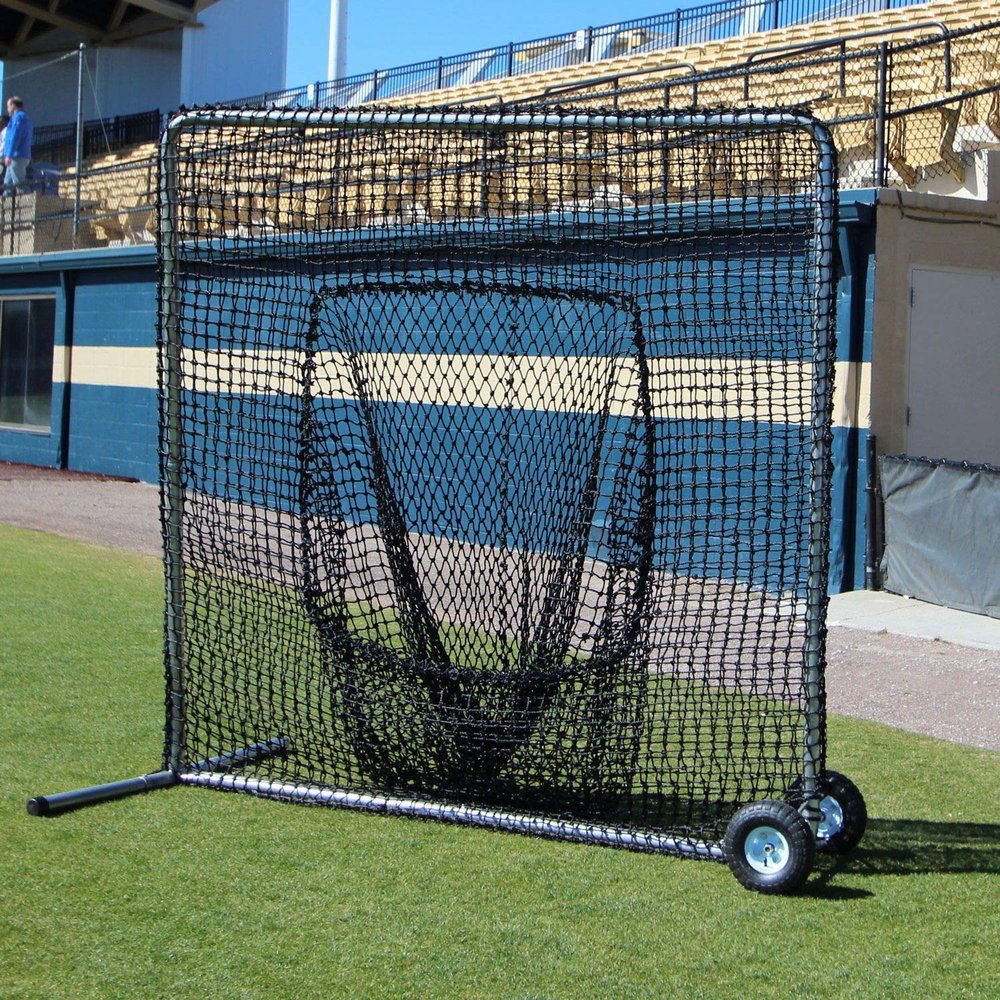 Cimarron Sports Outdoor Practice 7x7#84 Premier Sock Net and Frame with Wheels