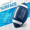 Franklin Sports Junior Size Football - Grip-Rite Youth Footballs - Extra Grip Synthetic Leather Perfect for Kids - Blue/White - 12 Pack Deflated view 2