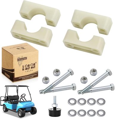 10L0L Golf Cart Brake Block Mounting Set with Screw Nut Fits Club Car DS Carryall Golf Cart 1981-up, OEM# 1011402