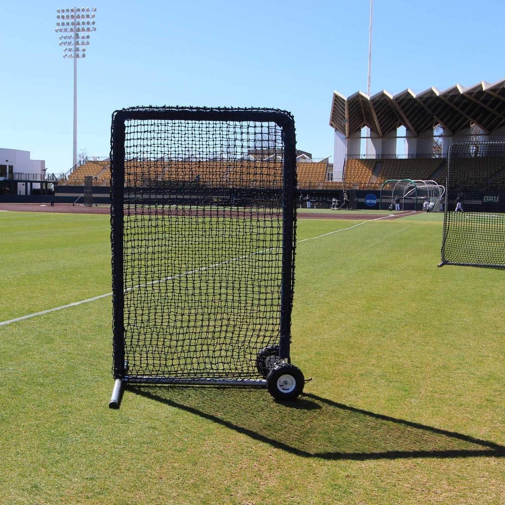 Cimarron Sports Outdoor Practice 4x6#84 Premier Safety Net and Frame with Wheels and Padding
