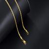 FOSIR Gold Plated Rope Chain for Men, 3mm Stainless Steel Chain Necklace for Men and Women, Twist Mens Necklaces (20 Inches) view 2