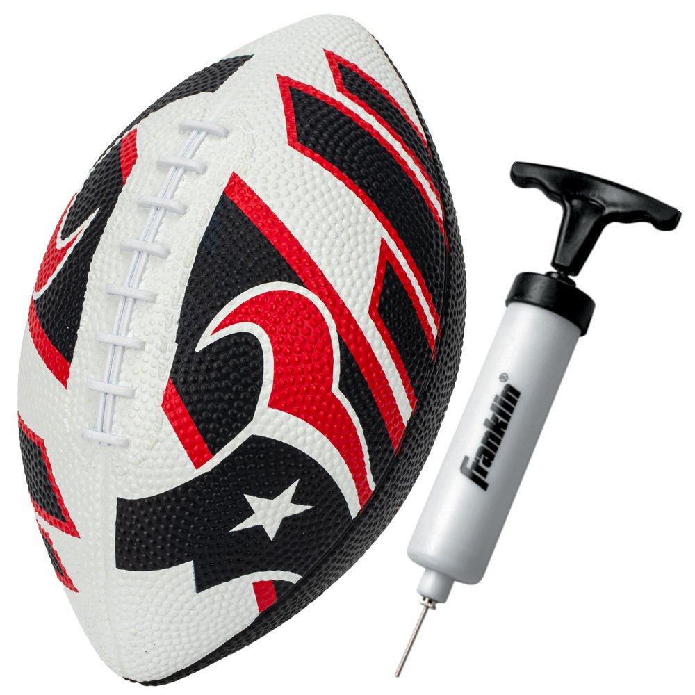 Franklin Sports NFL Houston Texans Football - Youth Football - Mini 8.5" Rubber Ball - Perfect for Kids - Team Logos and Colors
