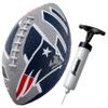 Franklin Sports NFL New England Patriots Football - Youth Football - Mini 8.5" Rubber Ball - Perfect for Kids - Team Logos and Colors view 1