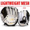 Franklin Sports Fastpitch Softball Glove - Fastpitch Pro - Adult and Youth Softball Mitt - Infield and Outfield - Right Handed Glove - White/Gold - 12.5" Righty view 2
