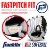Franklin Sports Fastpitch Softball Glove - Fastpitch Pro - Adult and Youth Softball Mitt - Infield and Outfield - Right Handed Glove - White/Gold - 12.5" Righty view 3