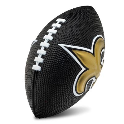 Franklin Sports NFL New Orleans Saints Football - Kids Foam Football - Soft Junior Size 8.5" Ball with 3D Logos - Perfect for Gameday + Tailgates