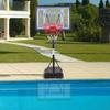 FCH Poolside Basketball Hoop, Adjustable Height 45"-53" Swimming Pool Basketball System with 32" X 23" PVC Backbord 2 Basketball Nets for Both Teens and Adults (Black) view 2