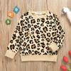 BOEBNOZCV Toddler Baby Girls Boy Leopard Print Sweater Long Sleeve Pullover Tops Blouse Sweatshirt Autumn Clothes (Leopard,1-2T) view 4
