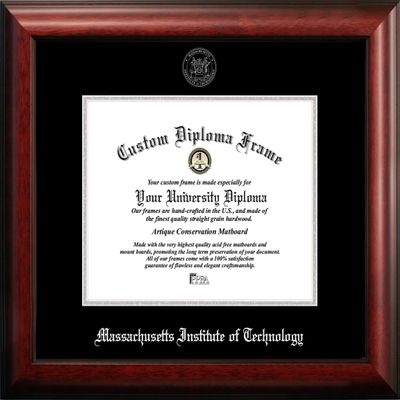 Campus Images NCAA Mit Engineers Unisex Silver Embossed Diploma Frame Massachusetts Institute of Technology 11.75W x 9.25H Silver Embossed Diploma Frame, Brown, One Size