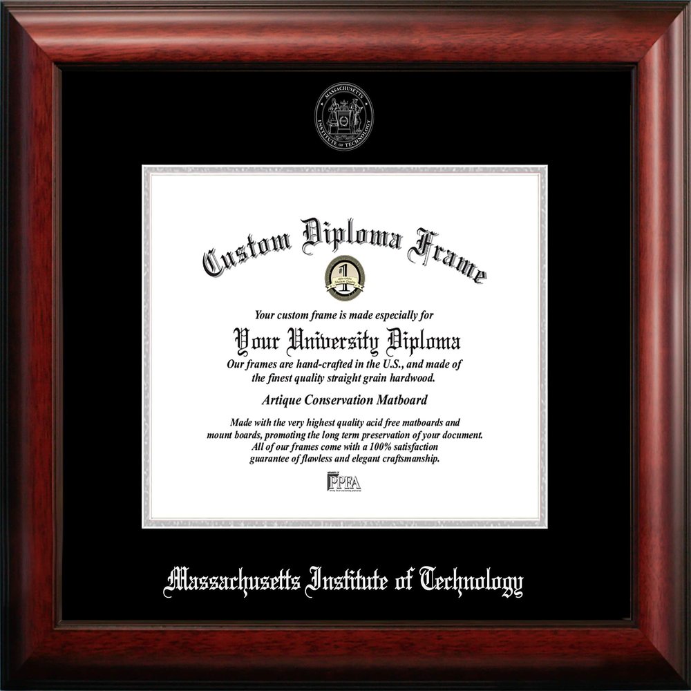 Campus Images NCAA Mit Engineers Unisex Silver Embossed Diploma Frame Massachusetts Institute of Technology 11.75W x 9.25H Silver Embossed Diploma Frame, Brown, One Size