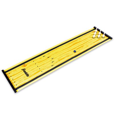Franklin Sports Table Top Shuffleboard Bowling Game - Indoor Game for Kids - Mini Shuffleboard Mat With Pins - Easy to Setup and Play