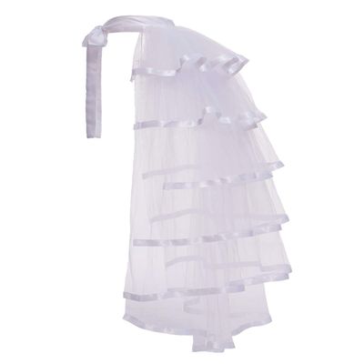 Victorian Steampunk Bustle Skirt 6 Layered Tie-on Belt Tulle Tutu Overskirt