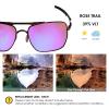 BlazerBuck Anti-salt Polarized Replacement Lenses & Nose Piece for Oakley Deviation OO4061 - Rose Trail view 3