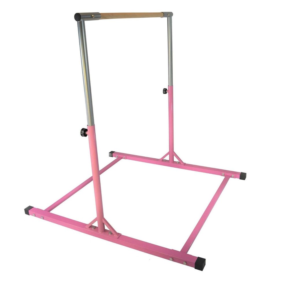 Athletic Bar Professional Kip Bar Horizontal Gymnastics Junior Training Asymmetric Bar Height Adjustable Expandable 3 to 5 FT