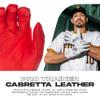 Franklin Sports MLB Batting Gloves - Infinite Powerstrap Baseball + Softball Batting Gloves -Durable Full Wrap Cage Practice Gloves - Reinforced Wrist + Heavy Duty Leather - Adult Medium - Red + Gold view 2