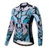 Cycling Jersey Long Sleeve Womens Mountain Bike Jersey Zip Shirts Road Bicycle Clothing Outdoor Sports Racing MTB Tops for Ladies Female Bouse Fall Autumn Breathable Quick Dry Size XL view 1