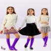 Hugh Ugoli Girls Boys Kids School Uniform Long Dress Socks, Extremely Soft, Comfortable, Rayon derived from Bamboo, Chemical-Free, 3 Pairs Purple | 9-11 Years view 3
