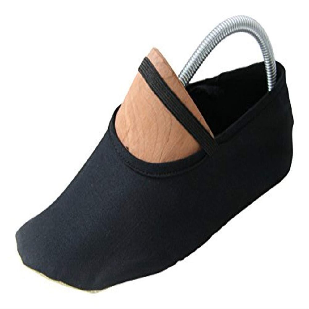 Eurythmy Gymnastic Cotton Shoes for Women with Non-Slip Rubber Sole - Designed for Waldorf Schools - Suitable for Ballet, Dance, Trampoline, Deadlift (Women 5.5, Black)