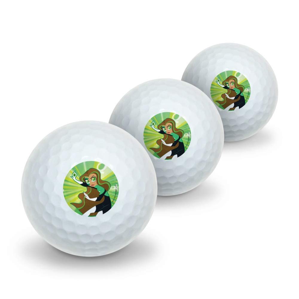 GRAPHICS & MORE DC Super Hero Girls Green Lantern Novelty Golf Balls 3 Pack
