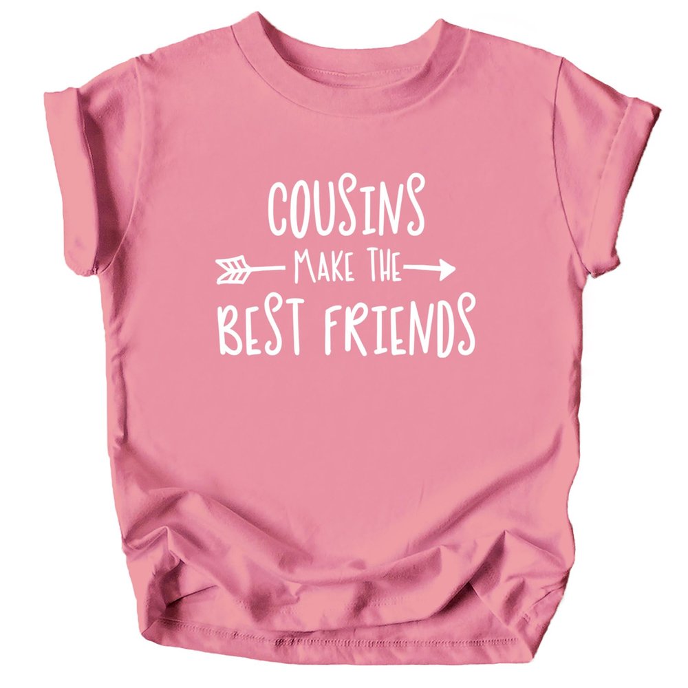 Cousins Make The Best Friend T-Shirt for Baby and Toddler Girls Fun Family Outfits Mauve Shirt