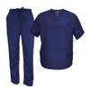 M&M Scrubs Men's Scrub Set Medical Scrub Tops and Pants (Medium, True Navy Blue) view 1