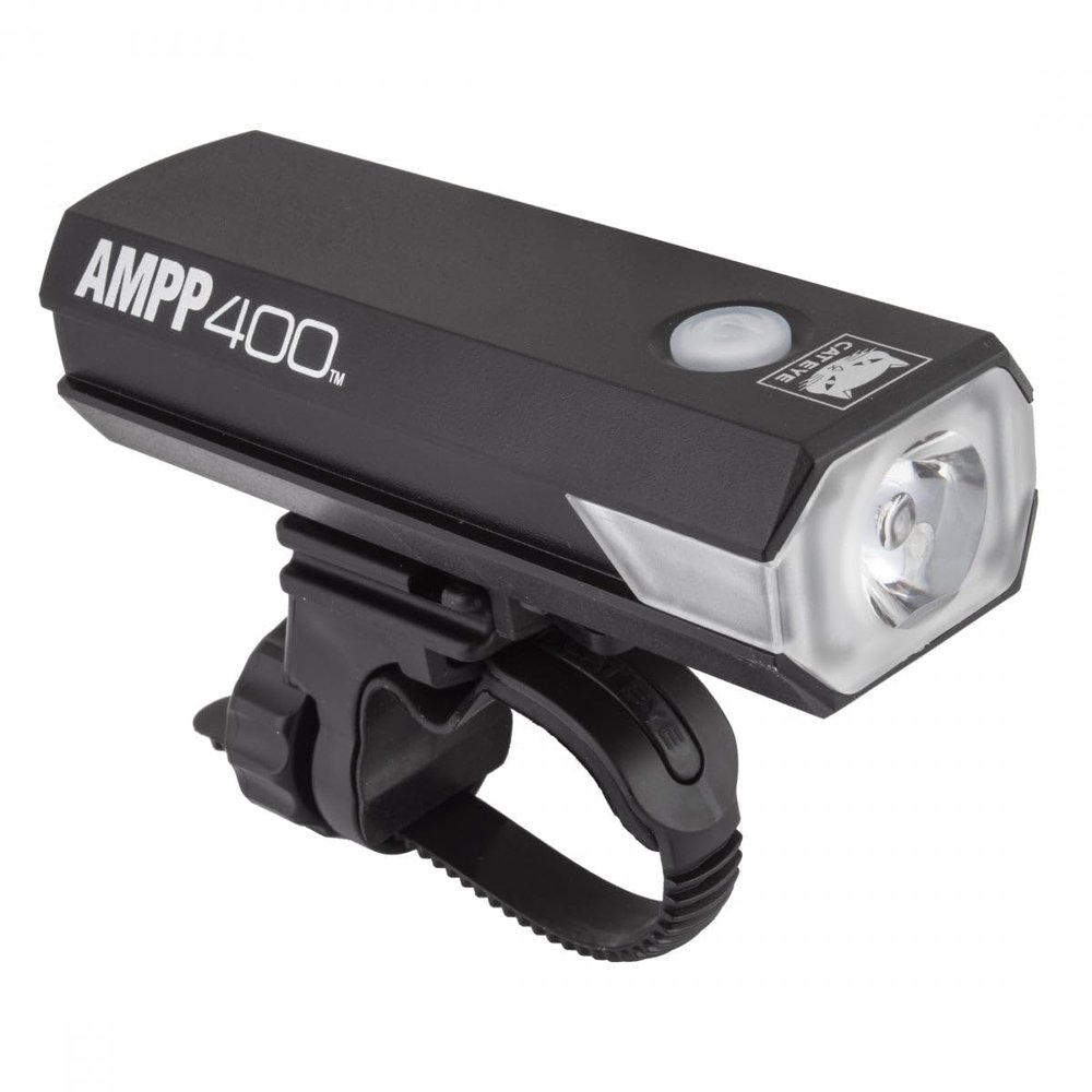 CATEYE, AMPP400 Rechargeable Bike Headlight, High Power LED, 400 Lumens, with Micro USB Cable