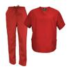 Natural Uniforms Men's Scrub Set Medical Scrub Tops and Pants (XX-Large, Red) view 1
