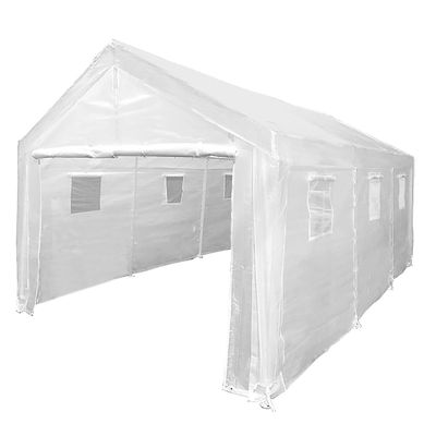 King Canopy Universal Greenhouse Canopy 10-Ft by 20-Ft, 1 3/8-In Steel Frame, 8 Leg, Opaque, C8GH1020