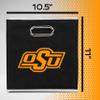 Franklin Sports NCAA Oklahoma St. Cowboys Storage Bin - Collapsible Cube Container + Storage Basket - Folding Fabric Shelf Organizer - NCAA Office, Bedroom + Living Room Dcor - 10.5" x 10.5" Inches view 2