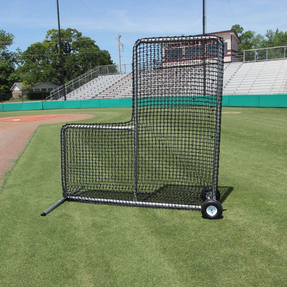 Cimarron Sports Outdoor Practice 7x7#84 Premier L-Net and Frame with Wheels