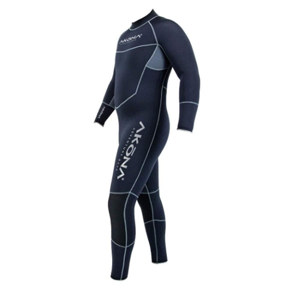 AKONA Mens 7mm Cold Water Full Suit. Quantum Stretch Neoprene. Designed to Keep You Warm in The Cold Water for Scuba, Snorkeling, Paddle Boarding, Kayaking, Surfing - 3X-Large