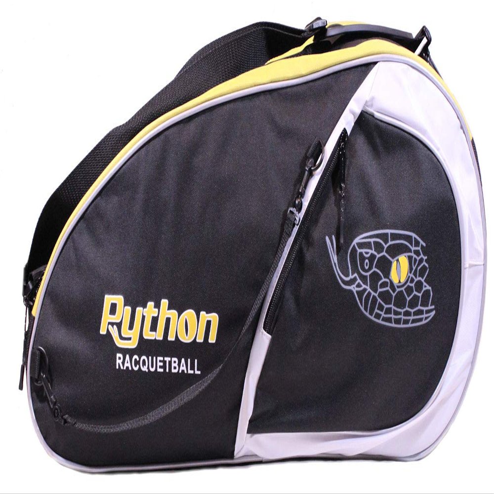 Python Deluxe "3R" (3 Racquet) Racquetball Bag Series (Black/Yellow)