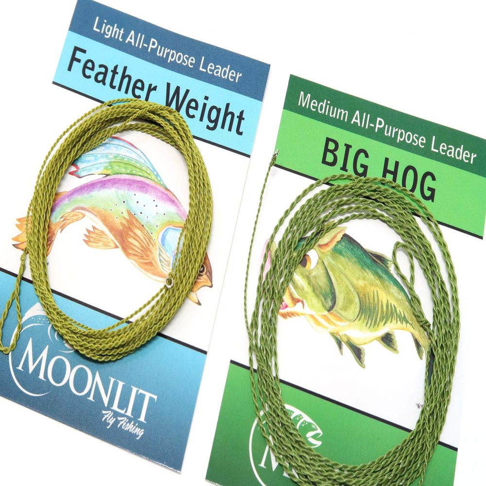 All-Purpose Leader Combo (4-6wt) with Moonlit Featherweight & Big Hog Furled Fly Fishing Leaders