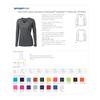 Customized Long Sleeve Polyester Ladies V Neck Tee Personalize with Your Own Text Font Design and Colors White view 4