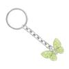 Butterfly Key Chain Beautiful embellished with Clear Swarovski - Green view 1
