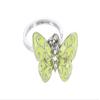 Butterfly Key Chain Beautiful embellished with Clear Swarovski - Green view 2