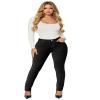 Hybrid & Company Super Comfy Stretch Women 5 Pockets Corduroy Skinny Pants P21950SKX Black 20 view 1