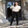 Hybrid & Company Super Comfy Stretch Women 5 Pockets Corduroy Skinny Pants P21950SKX Black 20 view 3