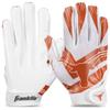Franklin Sports Texas Longhorns Kids Football Receiver Gloves - Youth Official NCAA College Team Football Gloves - Silicone Palm - for Kids Ages 7-10 - Youth Small/Extra Small view 1