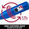 Franklin Sports MLB Kids Jumbo Plastic Bat - Blue - Backyard Baseball view 3