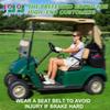 10L0L Golf Cart Seat Belts Set of 2 Retractable 42" Universal Seatbelt with Buckles Kit 2 Passenger Fits Most Golf Carts EZGO/Yamaha/Club CAR DS Precedent TXT RXV Drive 2 (2PCS/Set) view 2