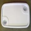 18 X 28 1/2" Boat Table Top, Pontoon, RV Drink Table ABS Plastic 2 Cup Holder BC view 1