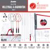 Franklin Sports Elite Badminton Volleyball Combo Net Set - Includes Volleyball, Badminton Rackets, Birdies, Poles/Net, Stakes, Ropes, Boundary Kit - Beach + Backyard Game Set - Easy Setup view 2