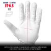 Franklin Sports CFX FP Softball Batting Gloves Pair, Women's Small, White/Chrome view 2